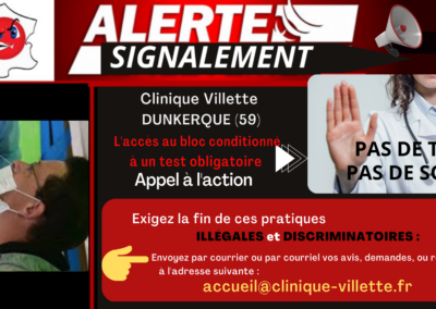 Signalement Tests Hôpitaux Haut de France