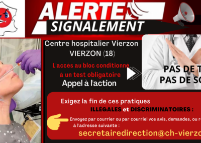 Signalements Tests Hôpitaux Centre Val de Loire