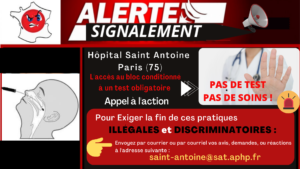 Signalement stop tests hôpitaux Paris