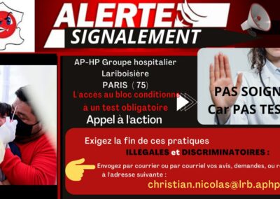 Alertes Signalements Tests Hôpitaux PARIS ILE DE FRANCE