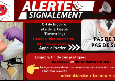 Alertes Signalements Test Hôpitaux OCCITANIE