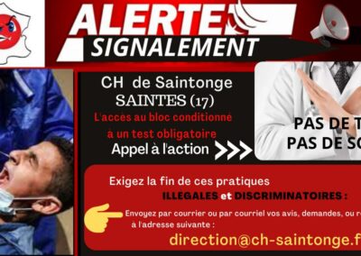 Alertes Signalements Tests Hôpitaux NOUVELLE AQUITAINE