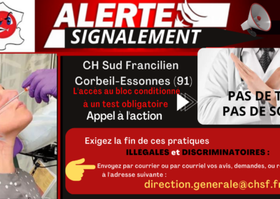 Signalement Test Hôpitaux Ile De France