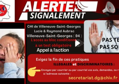 Alertes Signalements Tests Hôpitaux PARIS ILE DE FRANCE