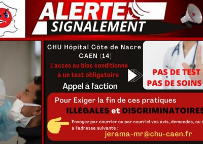 Alertes Signalements Tests Hôpitaux NORMANDIE