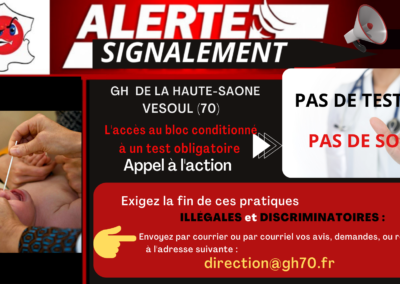 Alertes Signalements Tests Hôpitaux Bourgogne Franche Comté