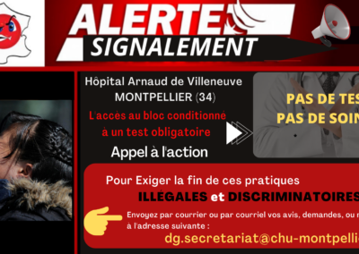 Alertes Signalements Tests Hôpitaux Occitanie