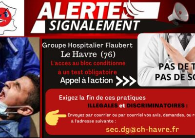 Alertes Signalements Tests Hôpitaux NORMANDIE