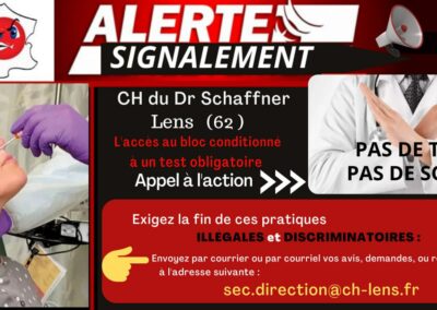 Alertes Signalements Test Hôpitaux PAS DE CALAIS