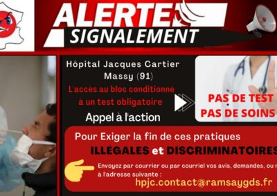 Alertes Signalements Test Hôpitaux PARIS ILE DE FRANCE