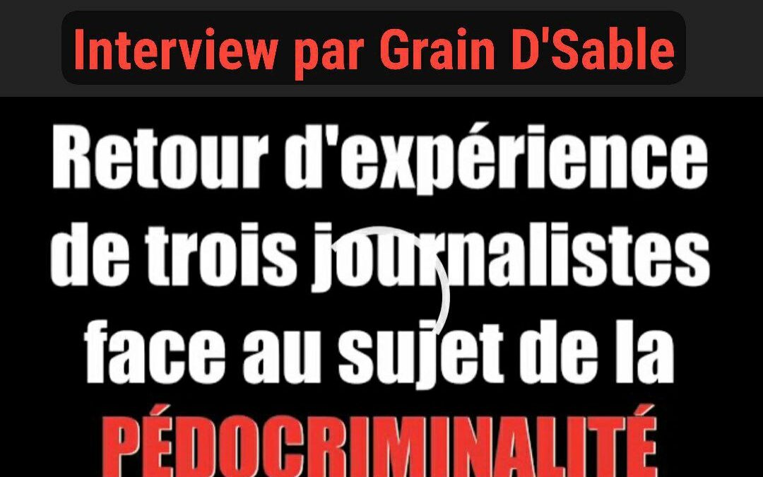 interview par Grain D'Sable de 3 journalistes face au sujet de la pédocriminalité