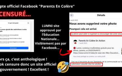 Facebook confirme le caractère sexuel et incitatif des sources pédagogiques de l’EVAR/S