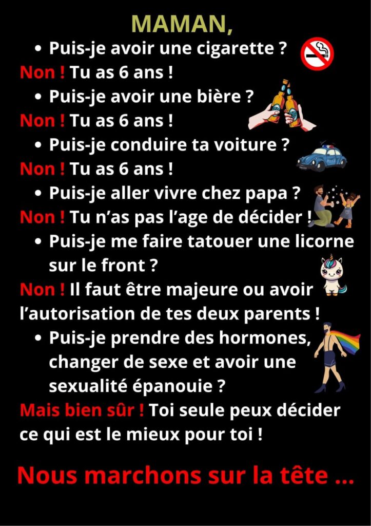 Un monde à l'envers actuellement pour nos enfants Un monde à l'envers actuellement pour nos enfants